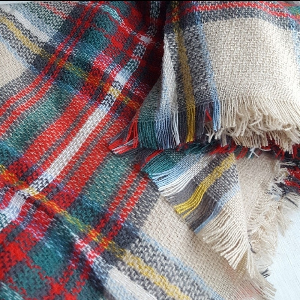 Plaid Blanket Scarf